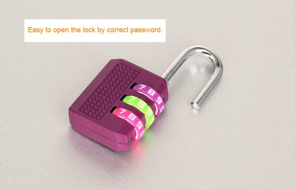 Hot Sale Black 3 digit security combination padlock safe password digital number luggage lock - Image 5
