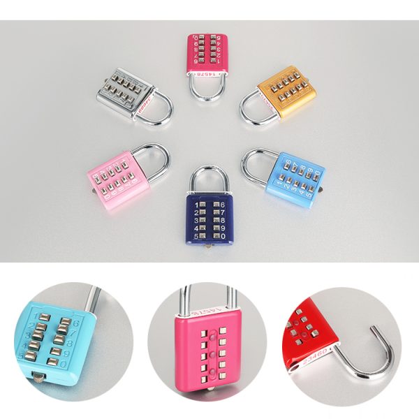 HC04 Six-Key Combination Password Padlock for the Blind Lettering Padlock for Outdoor - Image 3