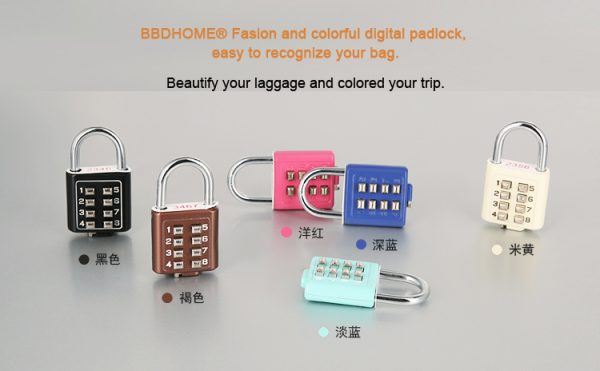 HC06 Electroplating Eight-digit Button Zinc Alloy Password Lock Blind Password Lock - Image 5