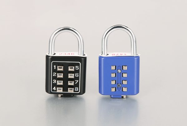 HC06 Electroplating Eight-digit Button Zinc Alloy Password Lock Blind Password Lock - Image 2