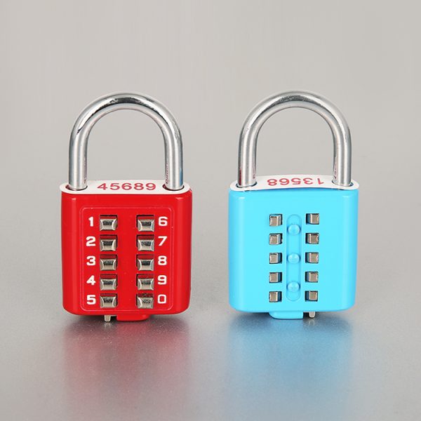 Keypad Number GYM Sport Stationery Small Safety 10 Button blind keypadlock Combination Padlock candado digital