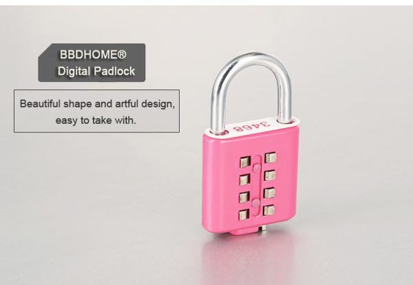 HC06 Electroplating Eight-digit Button Zinc Alloy Password Lock Blind Password Lock - Image 7