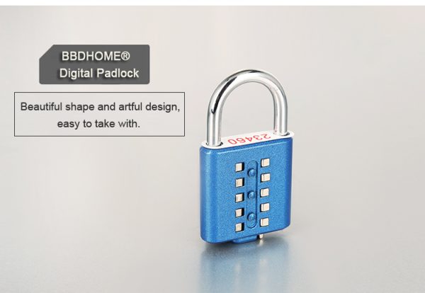 Keypad Number GYM Sport Stationery Small Safety 10 Button blind keypadlock Combination Padlock candado digital - Image 7