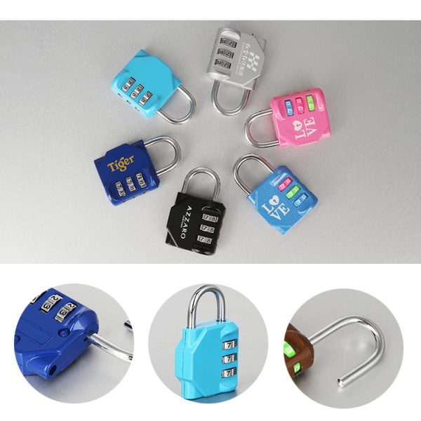 Hot Sale Black 3 digit security combination padlock safe password digital number luggage lock - Image 4
