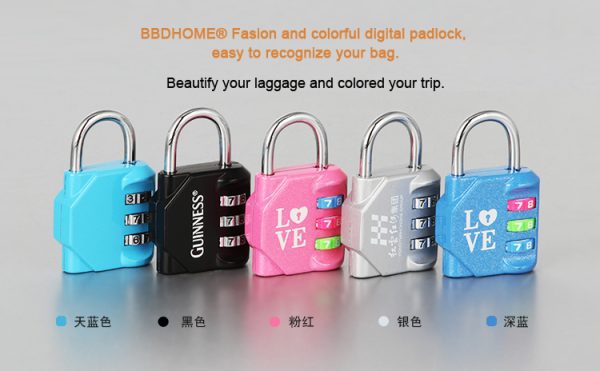 Hot Sale Black 3 digit security combination padlock safe password digital number luggage lock - Image 5