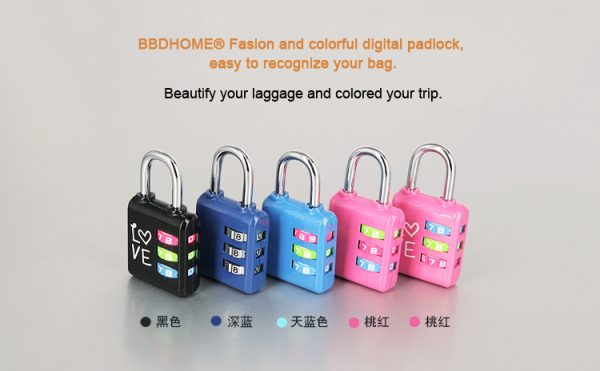 Mini Padlock Travel Suitcase Luggage Security Password Lock 3 Digit Combination Lock - Image 5