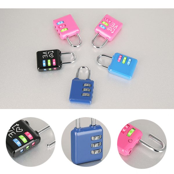 Mini Padlock Travel Suitcase Luggage Security Password Lock 3 Digit Combination Lock - Image 4