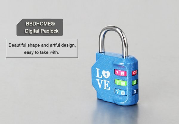 Hot Sale Black 3 digit security combination padlock safe password digital number luggage lock - Image 7
