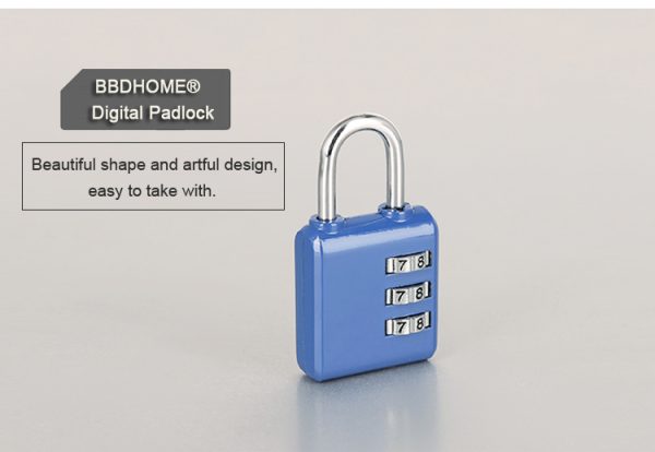 Mini Padlock Travel Suitcase Luggage Security Password Lock 3 Digit Combination Lock - Image 7