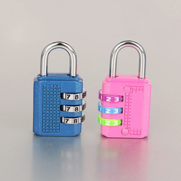 Hot Sale Black 3 digit security combination padlock safe password digital number luggage lock