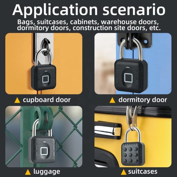 Zinc alloy IP67 waterproof smart 6 digit code padlock CR2032 button cell combination padlock 4 digit - Image 5
