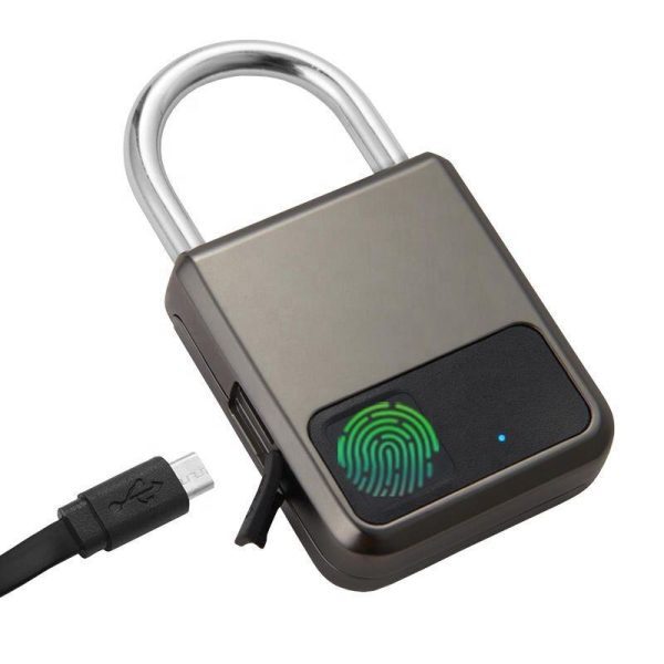 fingerprint-lock-biometric Smart Biometric Small Fingerprint Padlock For handbags suitcase backpacks
