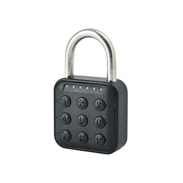 Zinc alloy IP67 waterproof smart 6 digit code padlock CR2032 button cell combination padlock 4 digit