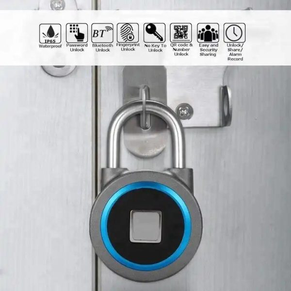 smart padlock waterproof fingerprint keyless bt fingerprint small padlock - Image 5