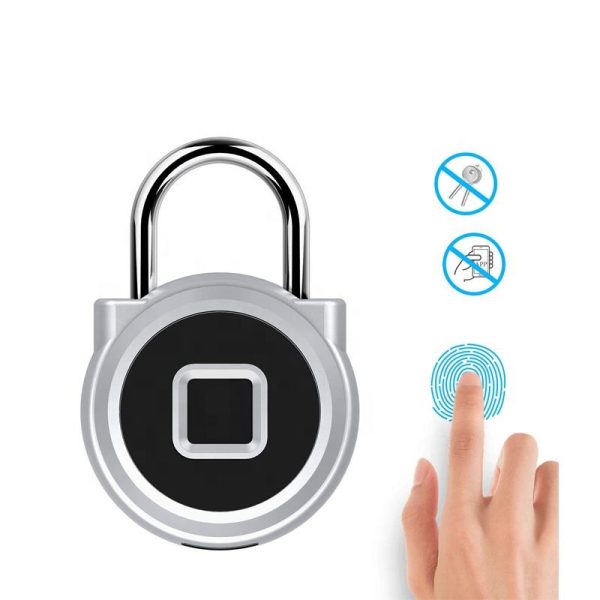 P10 Alloy Fingerprint Padlock Cabinet Lock Electronic Lock Household IP67 Waterproof Smart USB Charging Anti-Theft Keyless Lock - Image 2
