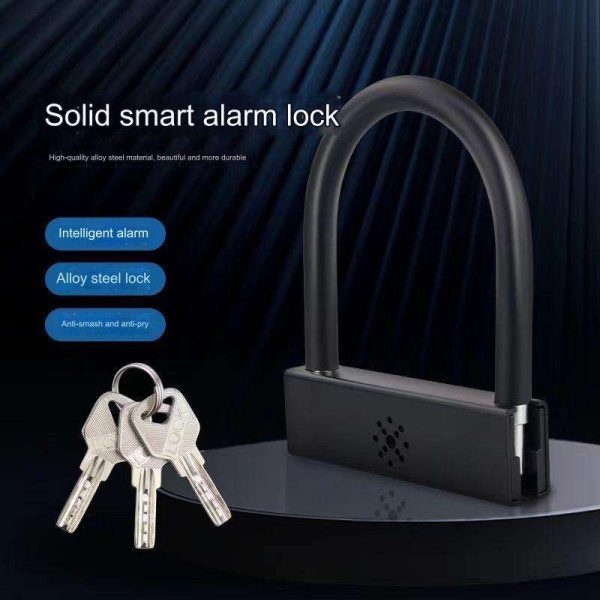 New electric car alarm lock U lock alarm  bicycle motorcycle alarm bike U lock - Image 5